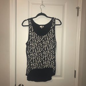 Black with grey rock pattern tank by Lavish